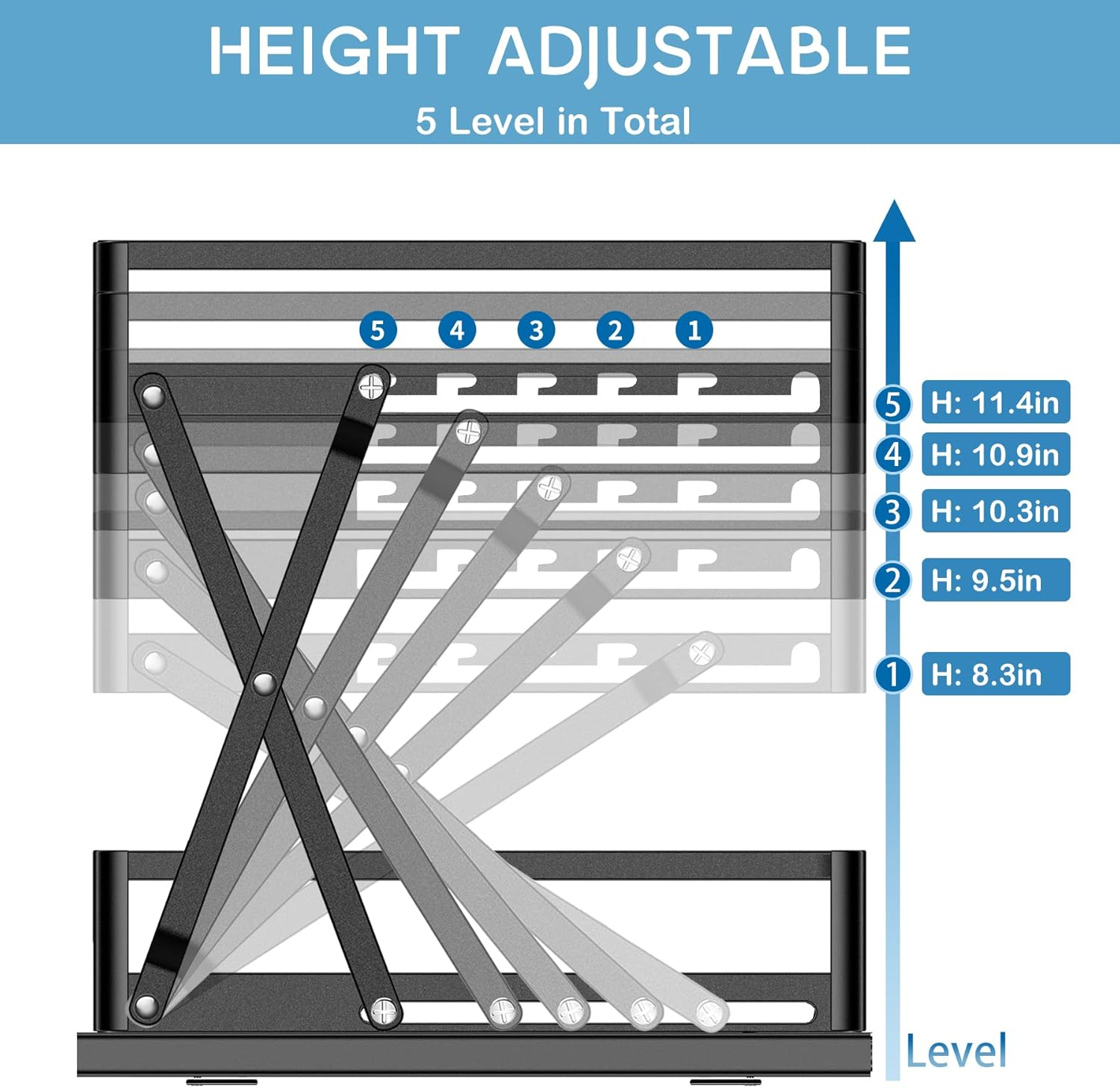 VOGWOLTH Spice Rack Organizer for Cabinet Seasoning Pull Out Pantry Kitchen Closet Storage Shelf Sliding inside Cabinets Organization Height Adjustable Heavy Duty Metal Basket image number 2