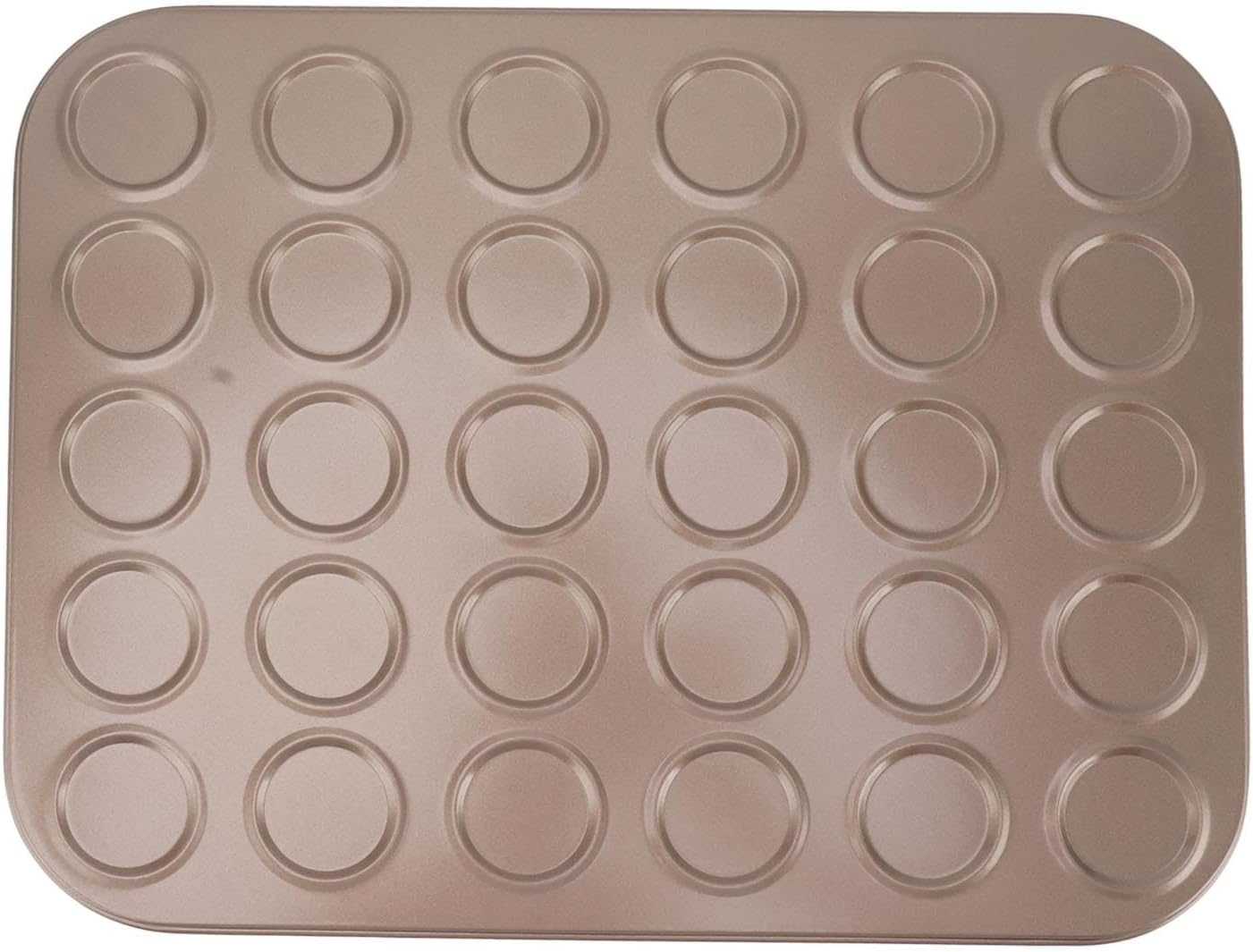 Muffin Top Baking Pan, Carbon Steel Bakeware for Oven Baking Non Stick Coating for Even Heat Distribution Cupcakes Muffins Candies (30 Hole)