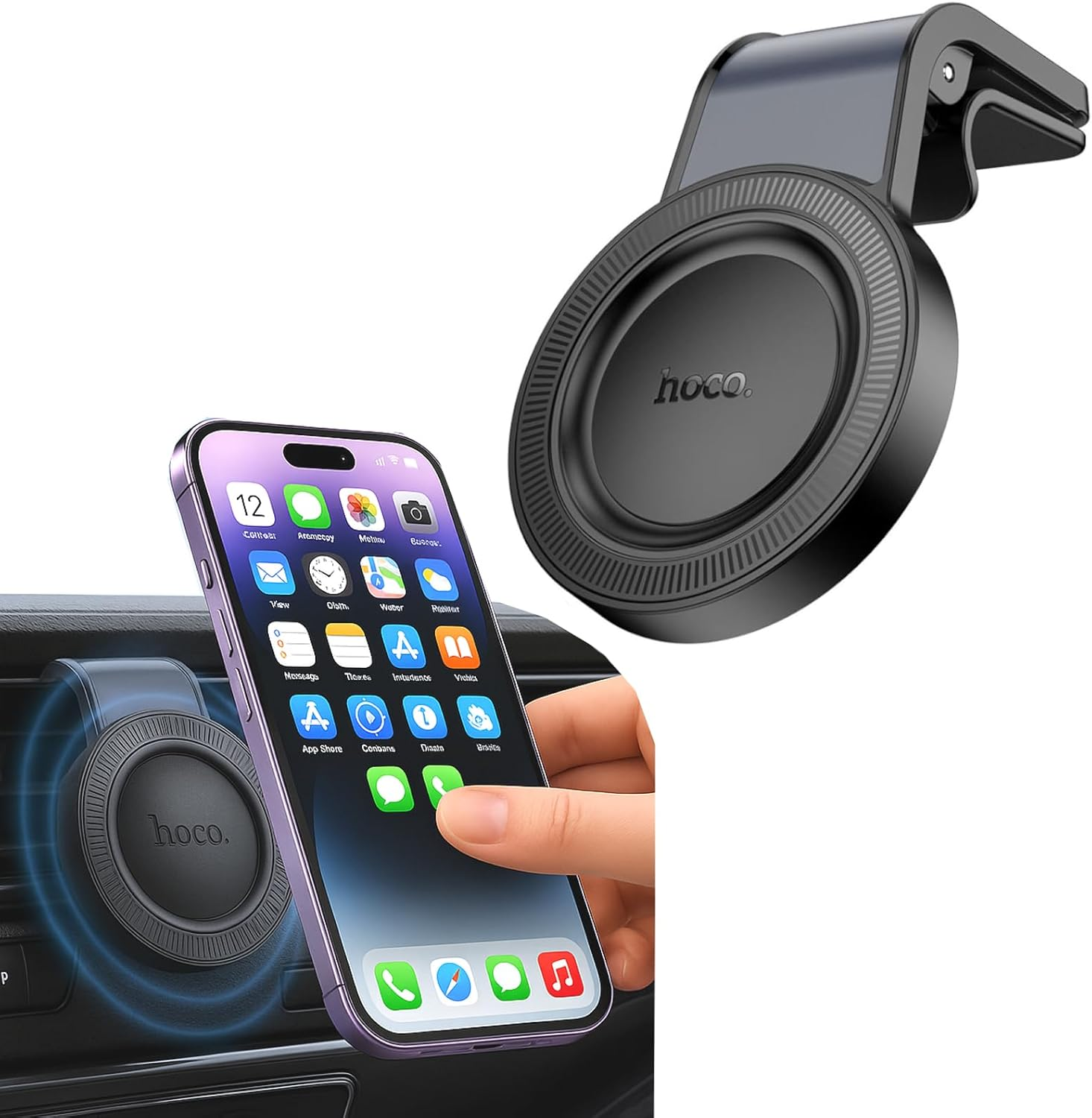 ORIA Mobile Phone Holder Car Magnetic Ventilation Holder for Samsung Galaxy A06 A16 A26 A36 A56 A55 A35 A25 A15 A05 A54 A34 A14 A53 S23 S24 S25 Ultra 5G S22 S21 S20 FE Compatible with Magsafe Grille image number 3