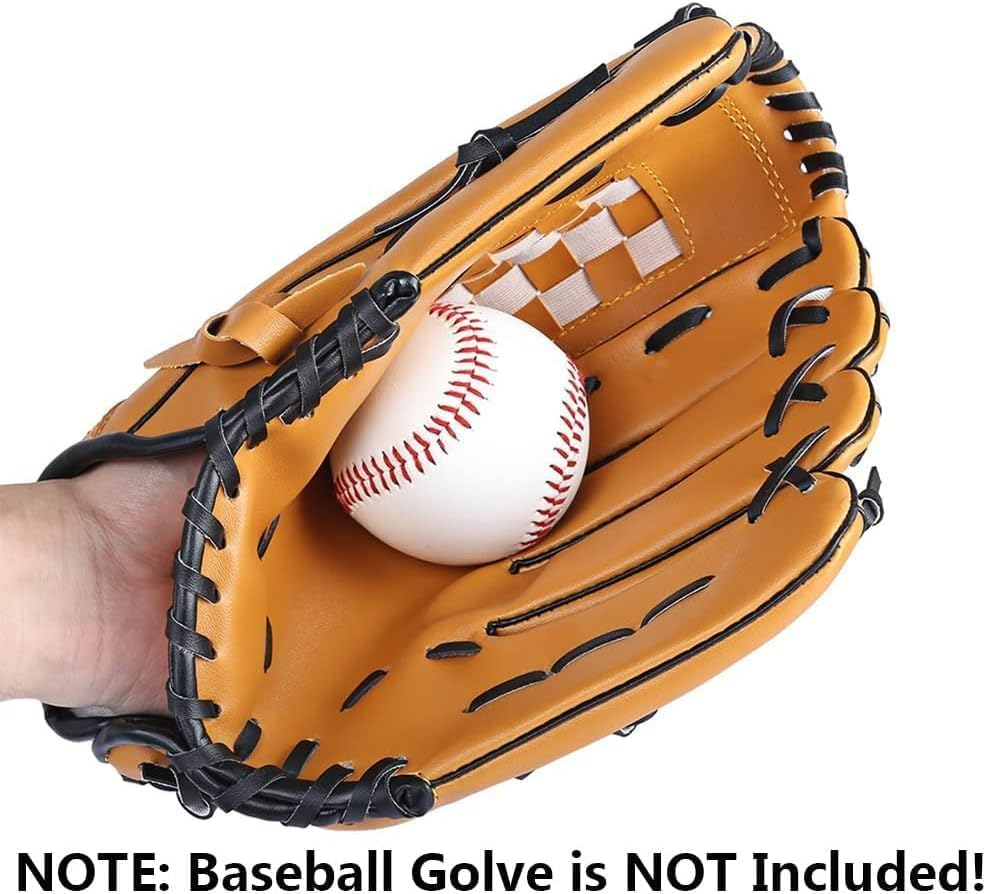 3Pack Practice Baseballs, Blank Baseball, Standard 9&rdquo; Adult Youth Leather Covered Soft/Hard Balls for Team Game Competition Pitching Catching Training image number 5