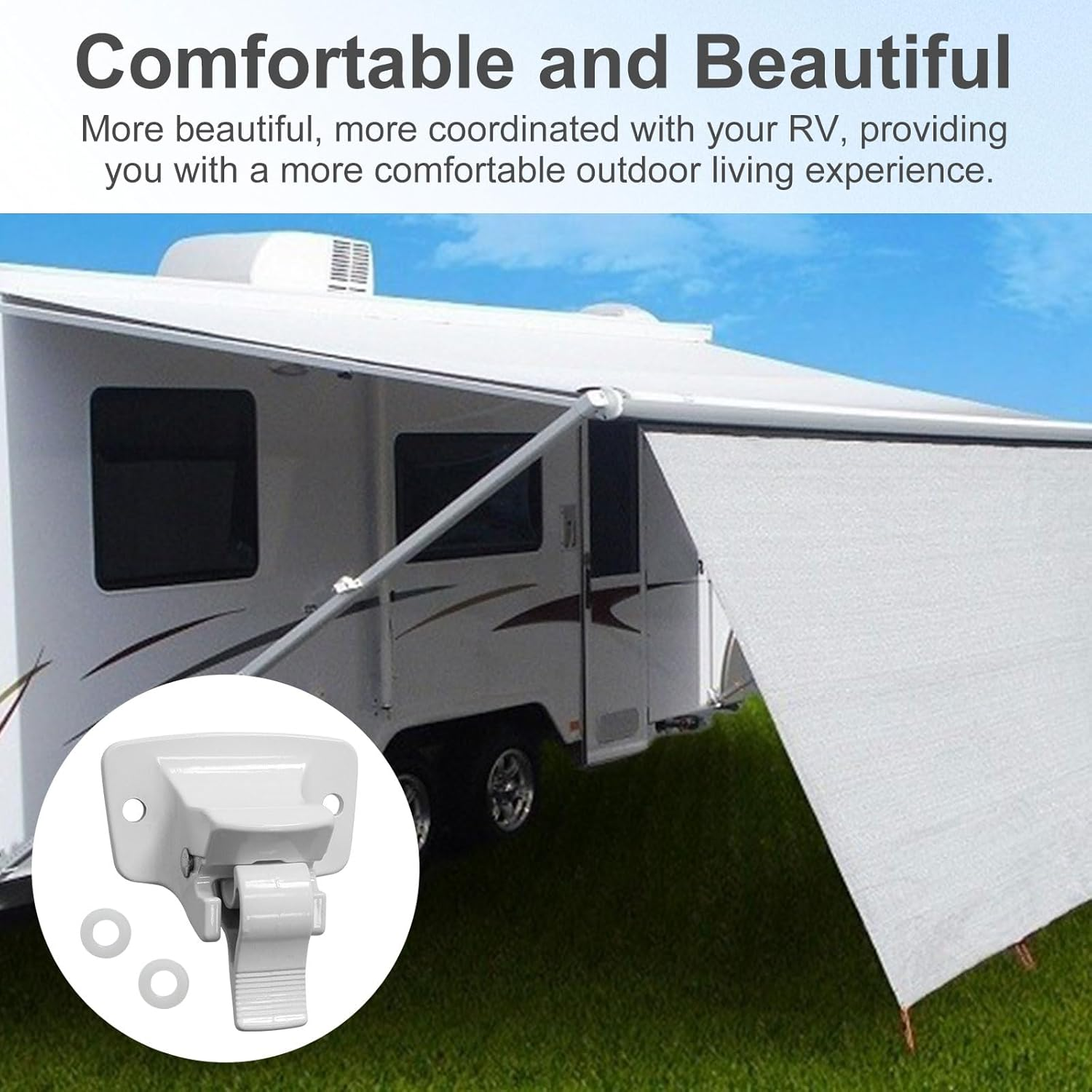 3314067.004B Wall Mount Bracket Bottom Bracket Assembly Fits for Dometic and Sunchaser Awning Parts RV Camper Trailer Replacement image number 5