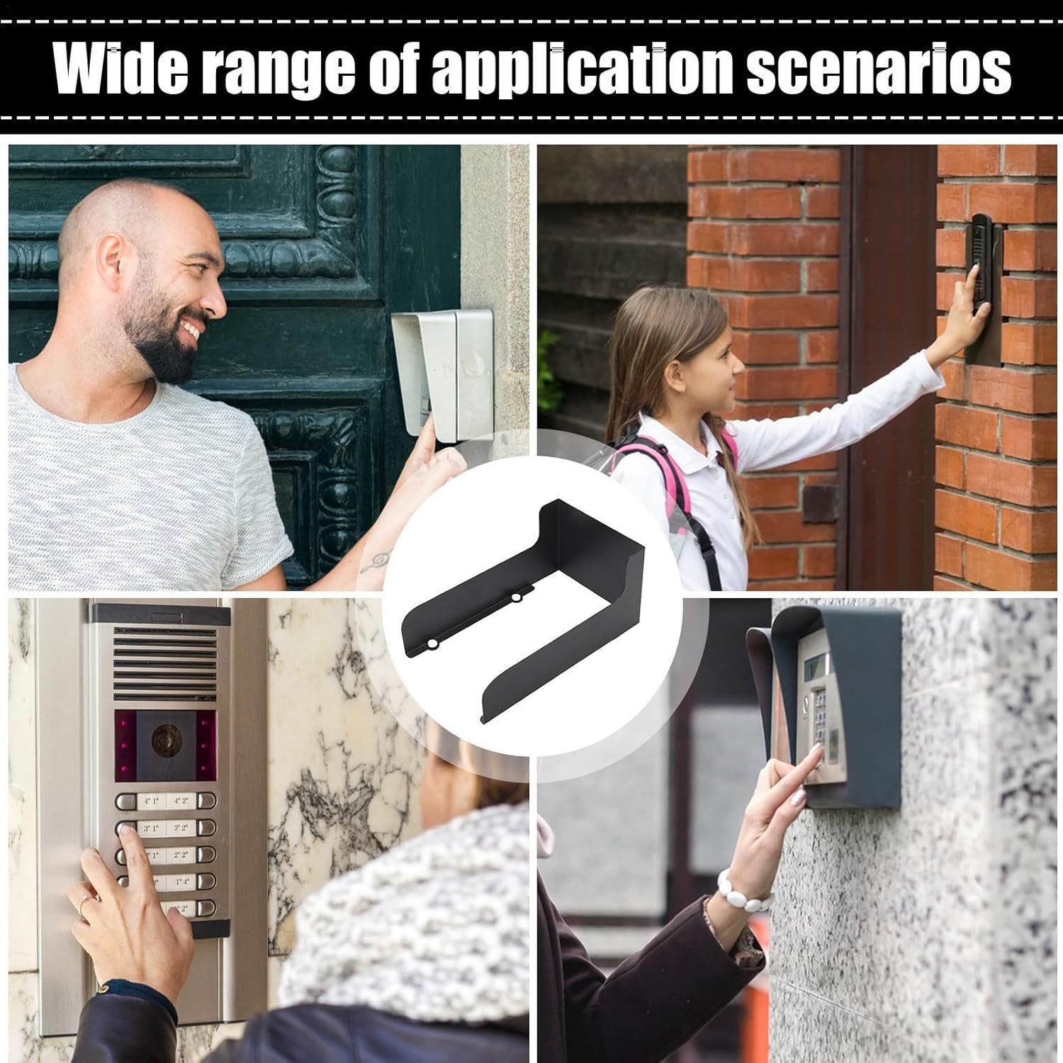 Ring Doorbell Protector - Weatherproof Doorbell Guard, Sturdy Security Shield | Universall Waterproof Anti-Glare Rain Cover, Windproof Door Bell Cover for All-Weather Protection, Door RFID Keypads image number 3