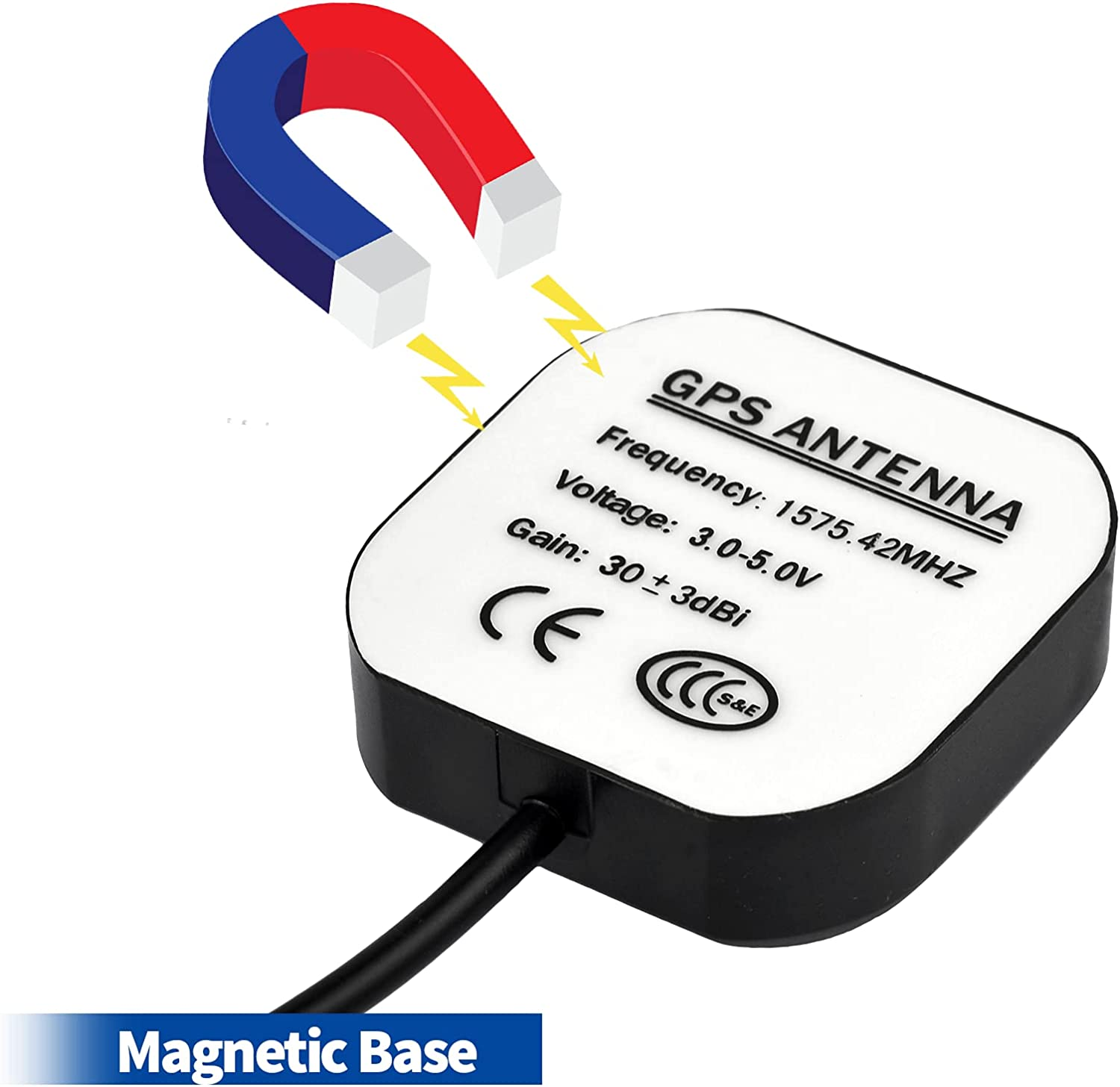 Bingfu Vehicle Waterproof Active GPS Navigation Aerial Antenna Compatible with SUV Car Stereo Clarion Kenwood Alpine Navigation Head Unit image number 5