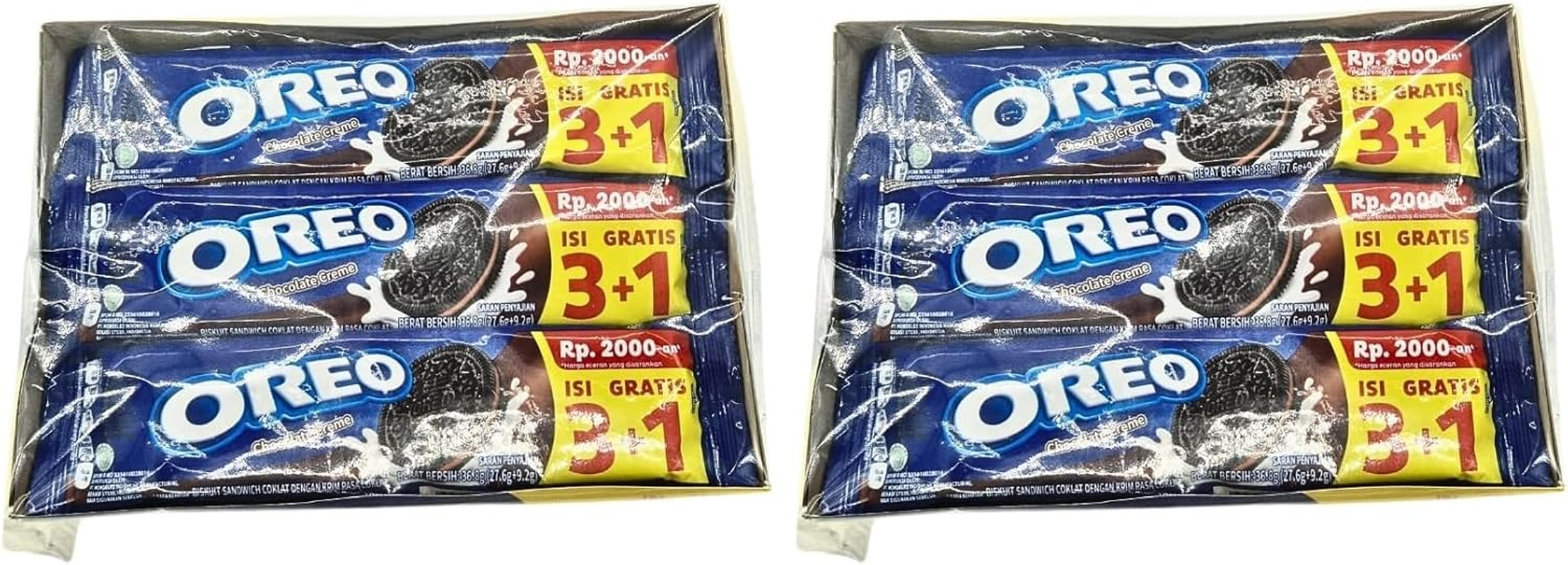 Kraft Oreo Biscuits Chocolate Flavoured Cream 36.8G*12 (Pack) (Pack of 2)