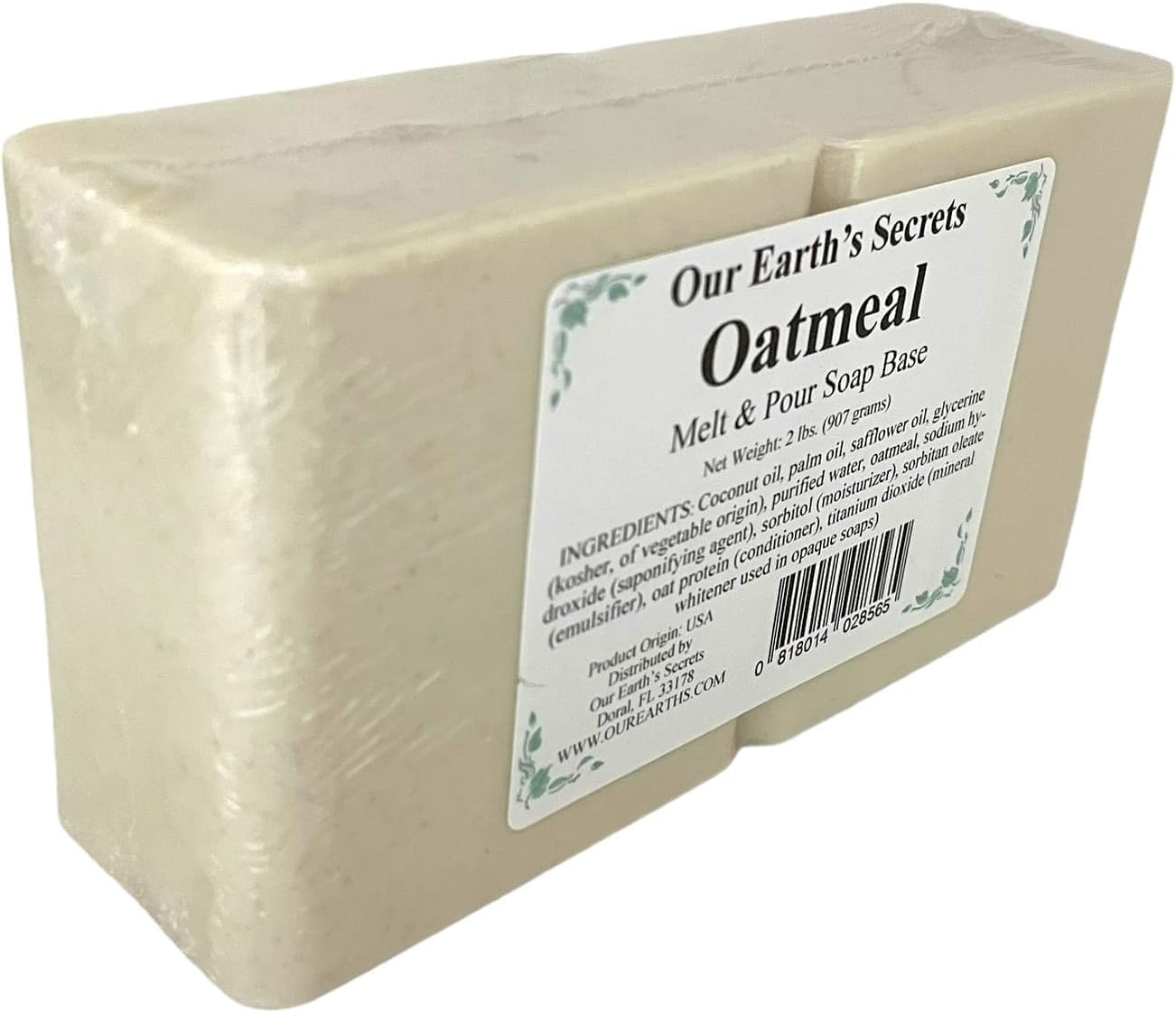 Our Earth'S Secrets Oatmeal- 2 Lbs Melt and Pour Soap Base - image number 2