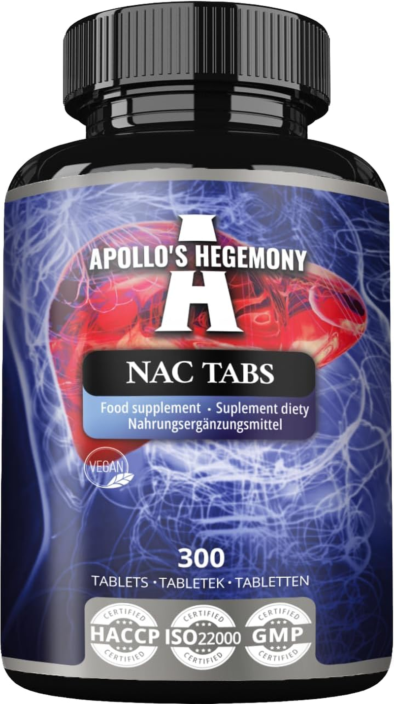 NAC 150 Mg - N-Acetyl L-Cysteine - 300 Vegan Tablets - 1200 Servings - Amino Acid Dietary Supplement to Support Liver Function - by Apollo'S Hegemony image number 2