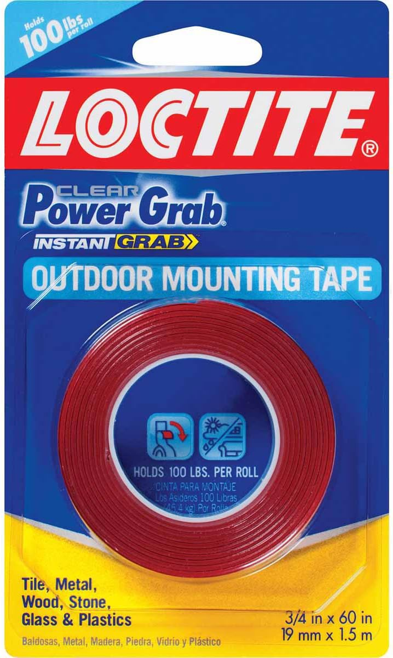 Loctite Power Grab Mounting Tape 3/4 Inch by 60 Inch Roll (1360350)
