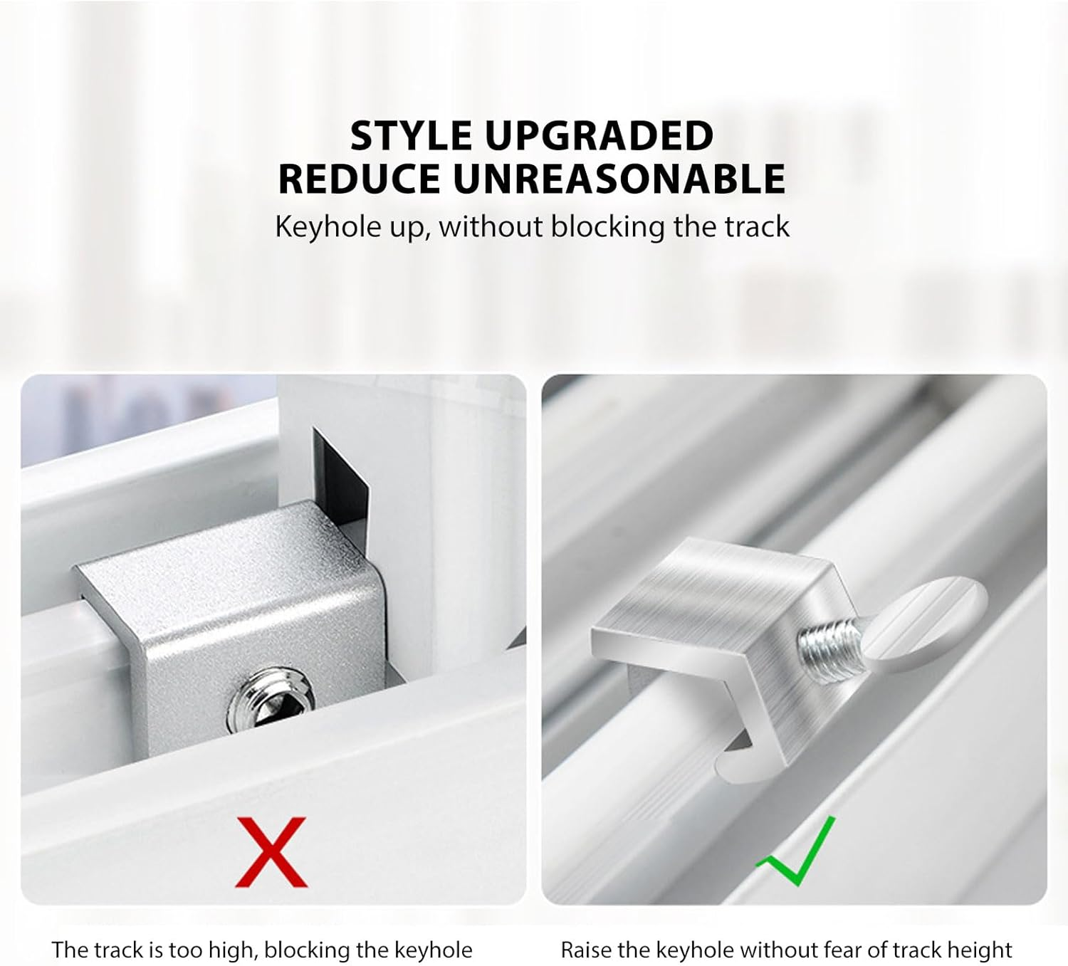 Sliding Window Lock, 25PCS Aluminum Alloy Sliding Window Security Lock Vertical Horizontal Sliding Door Window Lock, Easy to Install Window Lock Stopper image number 3