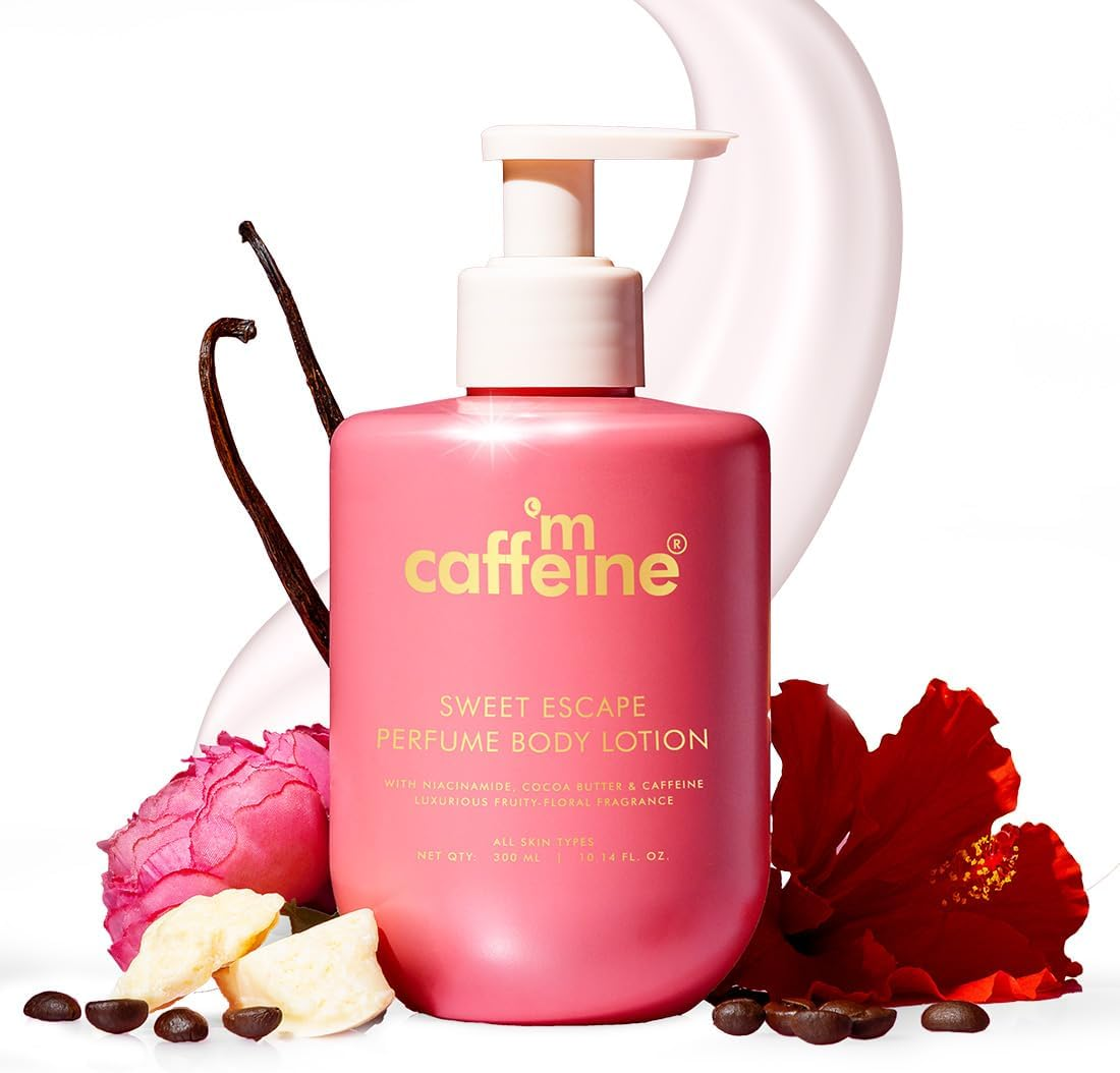 Mcaffeine Sweet Escape Perfume Body Lotion | Niacinamide Cocoa Butter & Shea Butter for Deep Moisturization | Lightweight, Non-Sticky | Fruity-Floral Fragrance | Body Lotion for Dry Skin - 300Ml image number 1