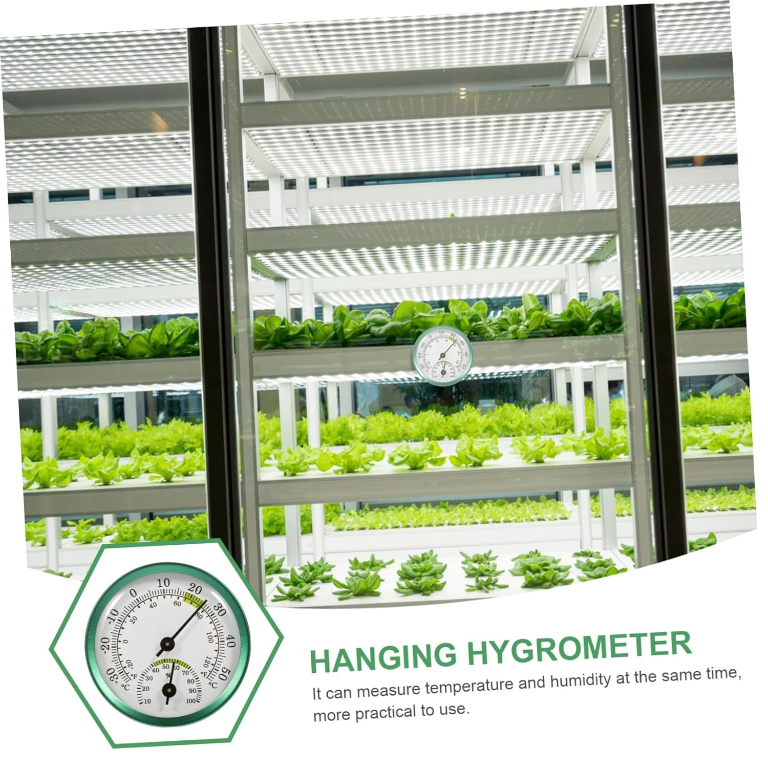 Kisangel Wall Mounted Hygrometer Thermometer with Numbers Digital Indoor Outdoor Humidity Gauge for Home Office Sauna Moisture Monitoring image number 5