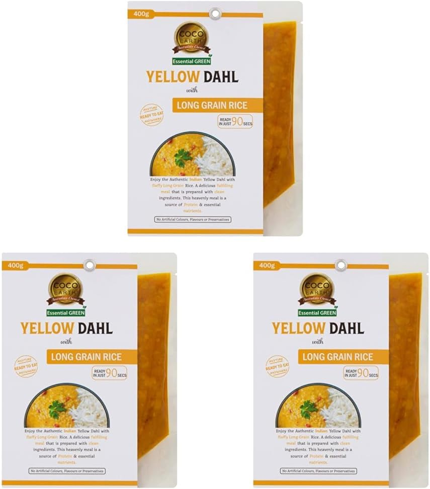 Coco Earth Yellow Dahl & Rice, 400 G image number 2