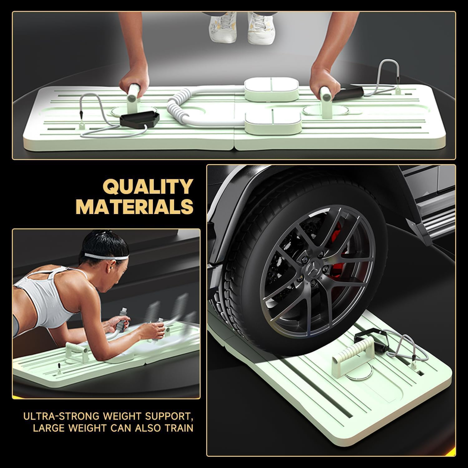 Pilates Board, Multifunctional Abdominal Board, Ab Core Trainer, Exercise Board - Green image number 6