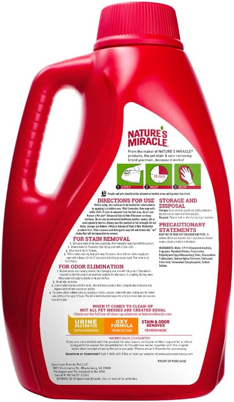 Nature'S Miracle Advanced Stain & Odour Remover Cat 3.78 LTR image number 4