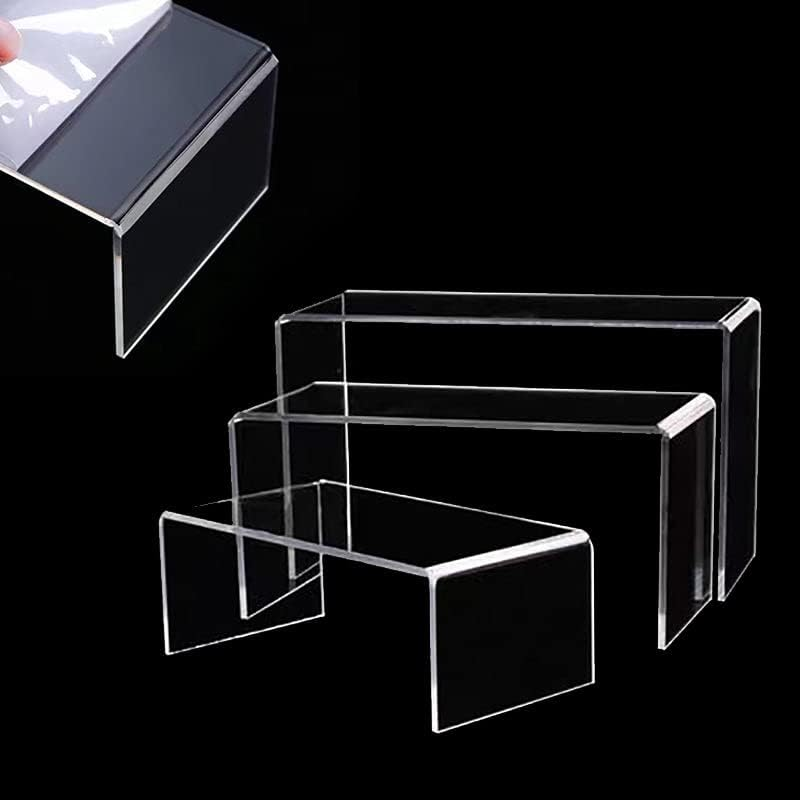 AIMALL 3Pcs Transparent Acrylic Shoes Display Stand Jewellery Rack Organiser, Durable and Clear, for Retail and Home Use image number 6