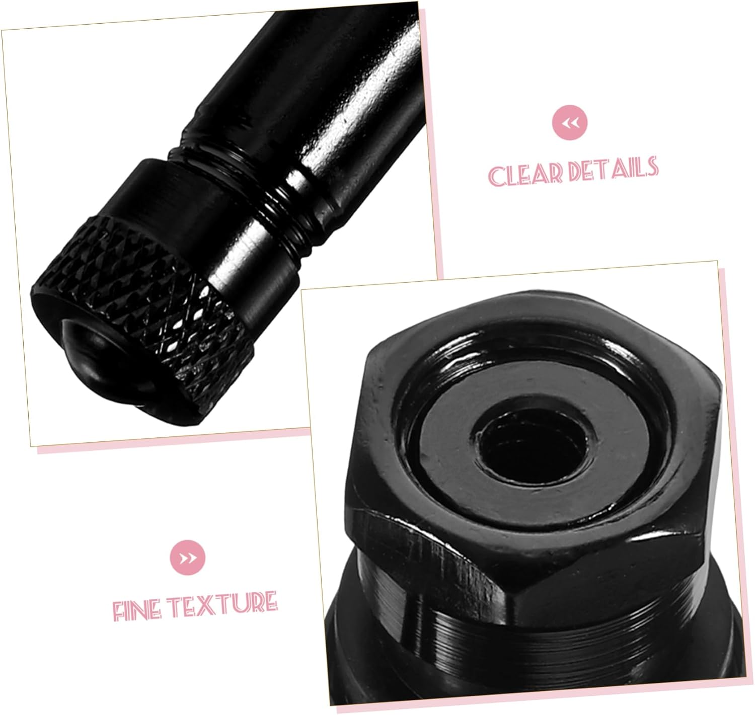 Anneome 2Pcs 90 Degree Motorcycle Valve Stem Caps &Phi;11.3Mm Universal Air Valve Covers Black Dirt-Resistant Tire Pressure Caps for Motorbike Accessories image number 3