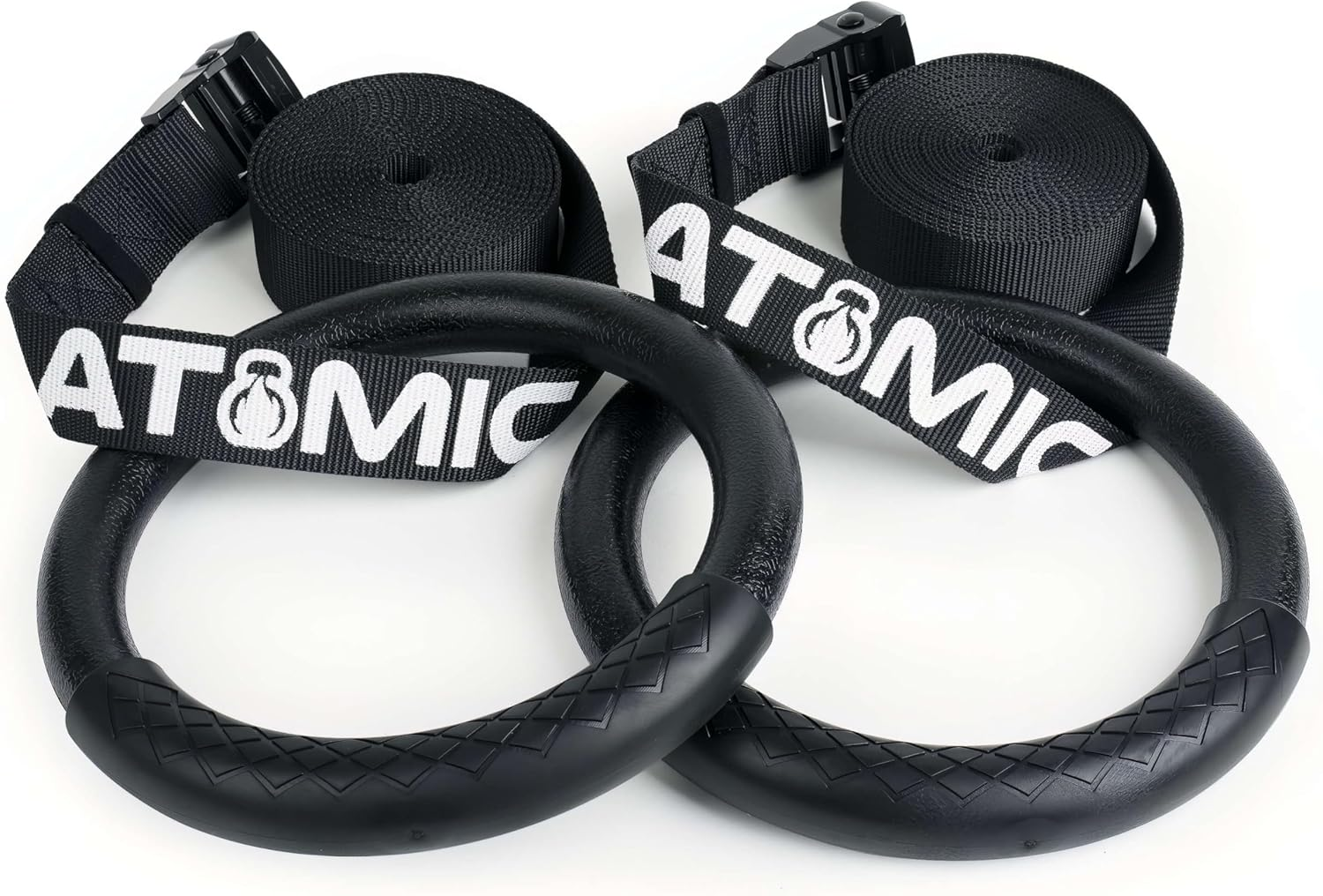 Outdoor Gymnastic Rings Premium with Grip Handle - Waterproof for outside Fitness & Calisthenics White