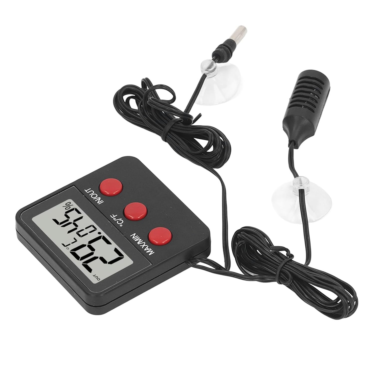 Temperature and Humidity Meter with 2 Probes Digital Hygrometer for Aquariums, Incubators & Reptile Tanks image number 1