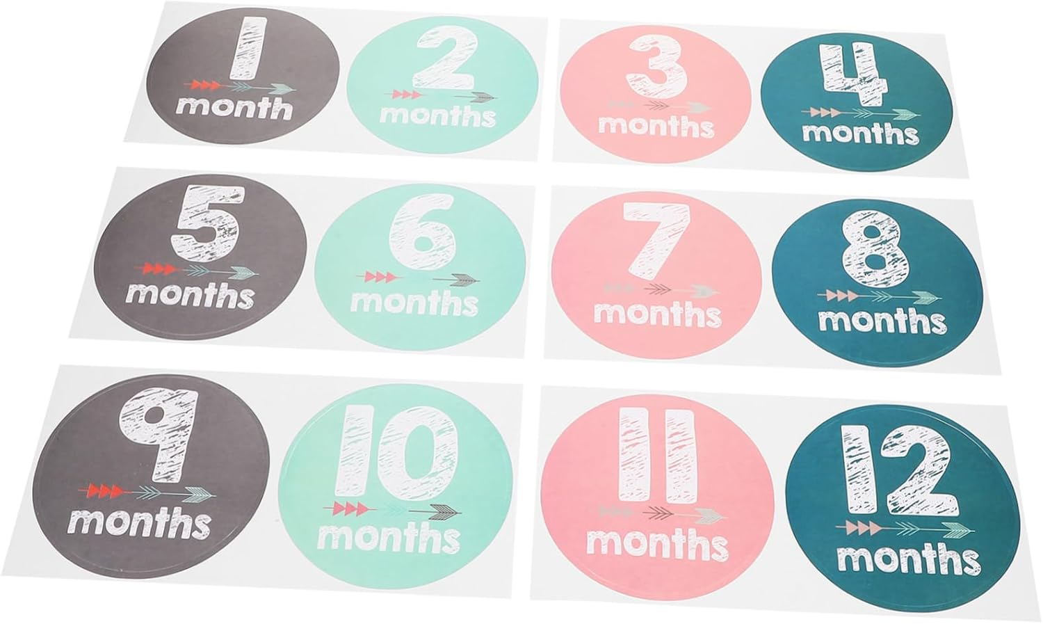 Newborn Monthly Stickers Milestone Sticker for Growth Recording Photo Props Adhesive Months Shower Gifts image number 6