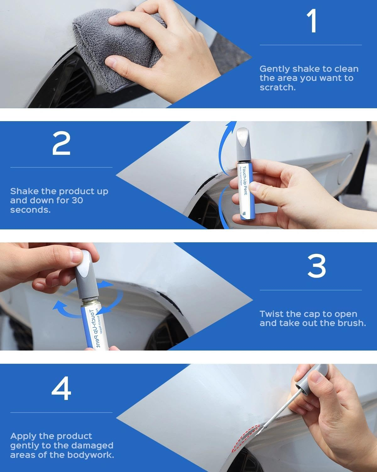 M3/P8Y Magnetite Gray Metallic Touch up Paint Compatible with Subaru Exact Match Chips and Nicks Touch Up image number 2