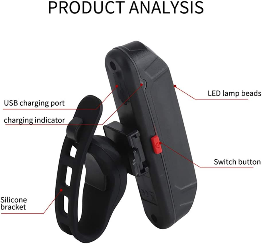 2 Pack Rear Bike Tail Light, Ultra Bright USB Rechargeable Bicycle Taillights, Red/Blue High Intensity Led Accessories Fits on Any Bike or Helmet. Easy to Install for Cycling Safety image number 6