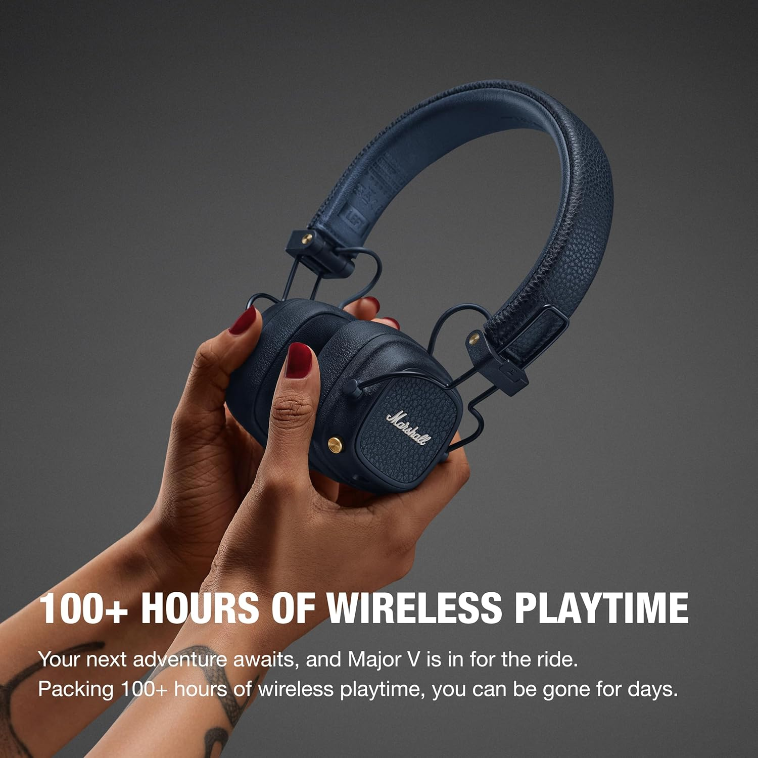 Marshall Major V On-Ear Bluetooth Headphones - Midnight Blue image number 4