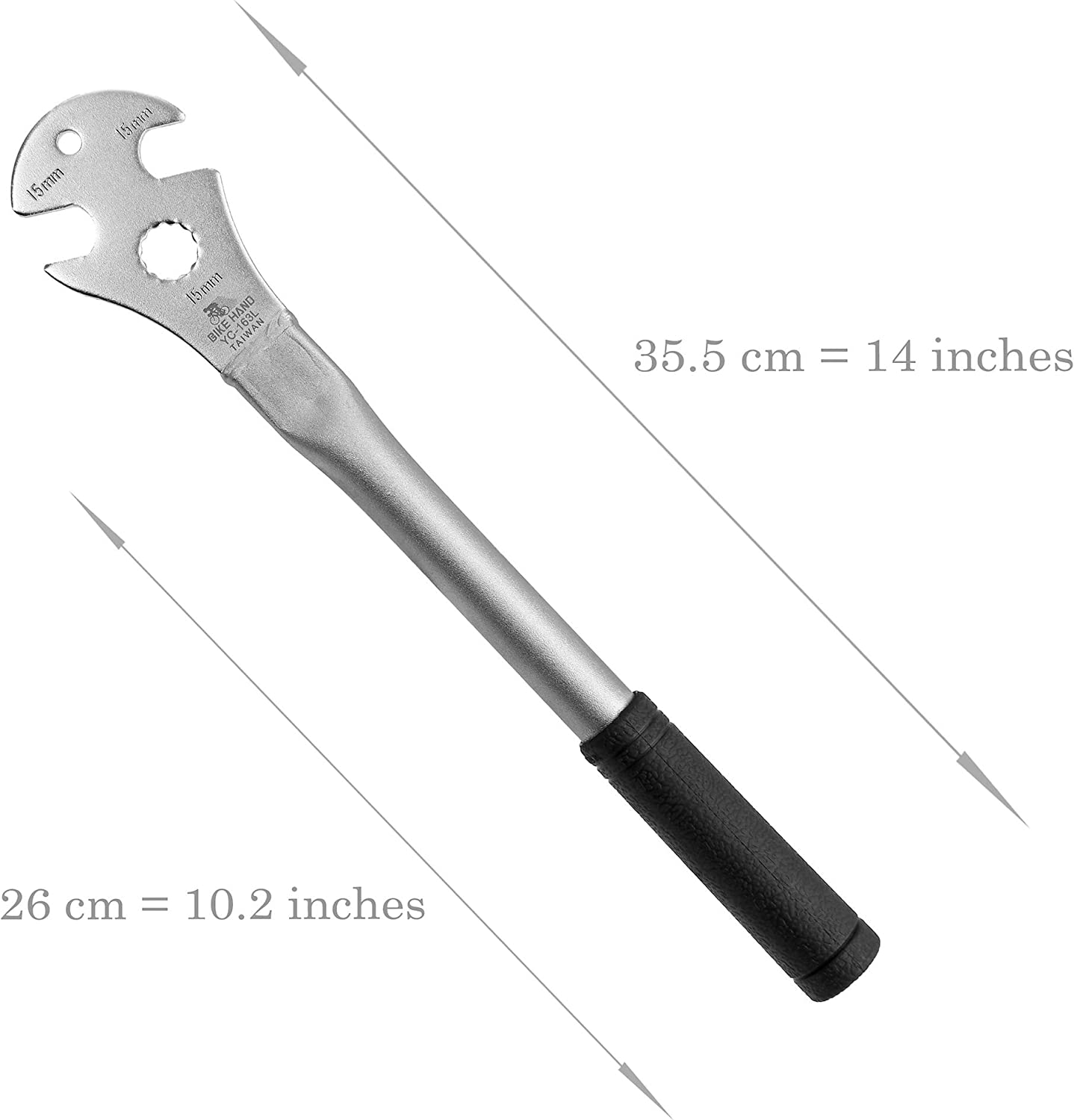 BIKEHAND Bicycle Bike Pedal Wrench Extra Long Handle 350Mm - Great Road Mountain Bike Pedal Removal Tool Spanner - 15Mm image number 6