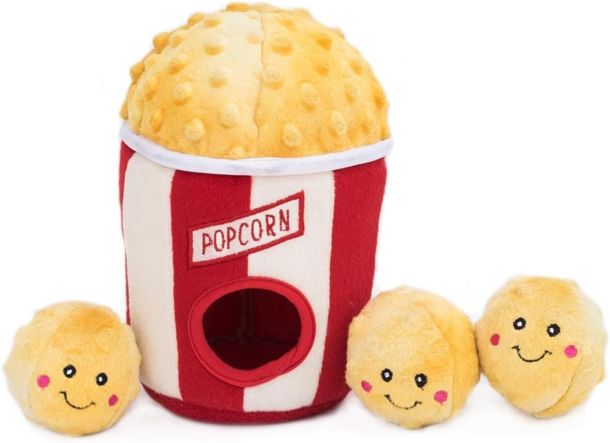 Zippypaws Zippy Burrow Popcorn Bucket, Red and Yellow, 1 Count (Pack of 1) image number 3