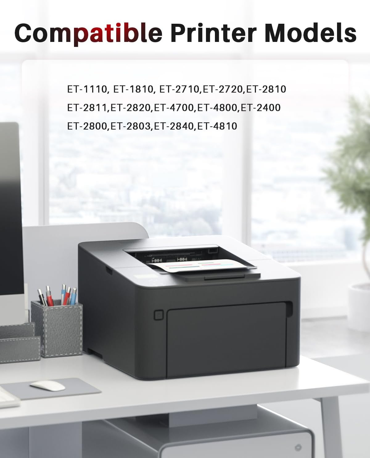 T522 522 Ink Bottle Replacement Compatible for T522 Ink Use for Epson Ecotank ET-1110 ET-1810 ET-2710 ET-2720 ET-2810 ET-2811 ET-2820 ET-4700 ET-4800 Printers (Black Cyan Magenta Yellow, 4 Pack) image number 6