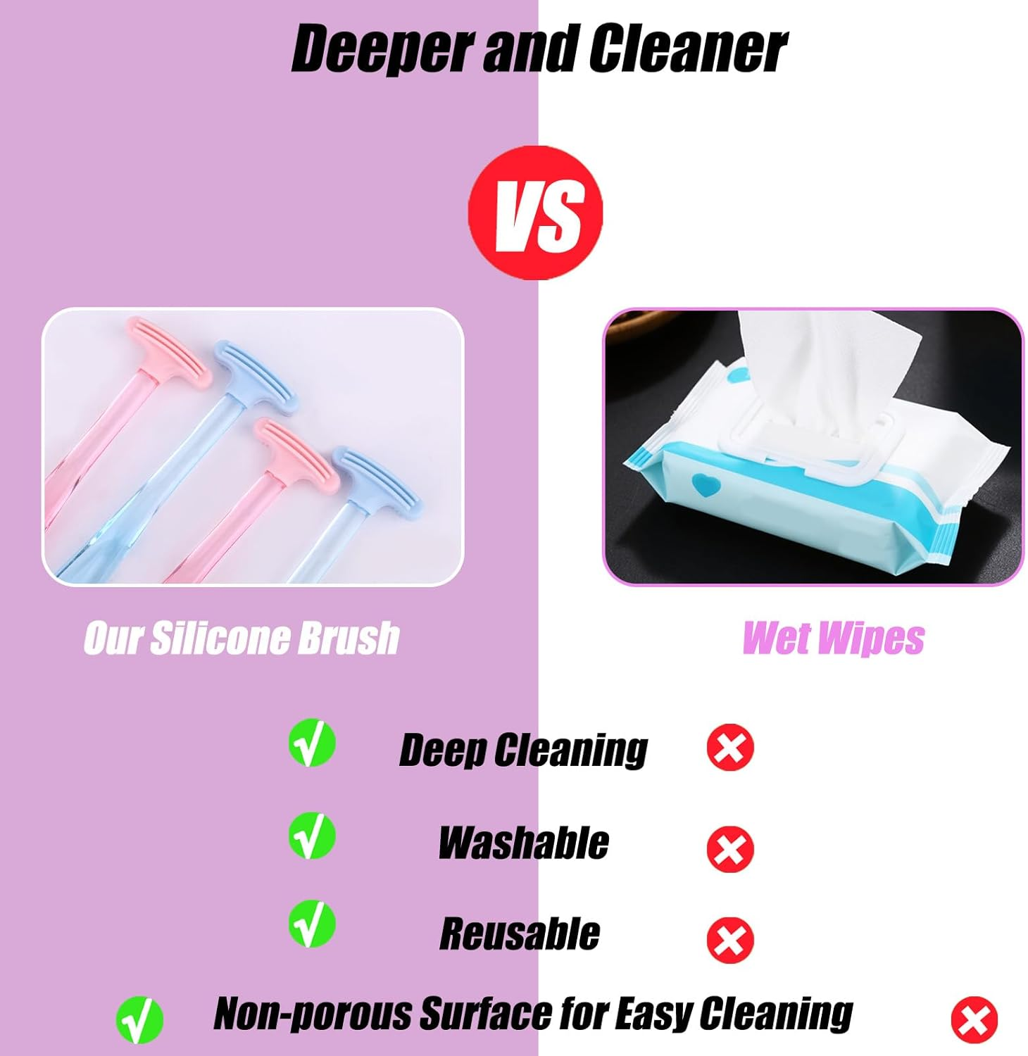 4Pcs Eyelid Brushes, Silicone Plastic Ultra Soft Eyelid Margin Cleansing Brushes Practical Cleansing Tool Accessories for Gently Cleaning Oil and Dirt (2 Colors) image number 2