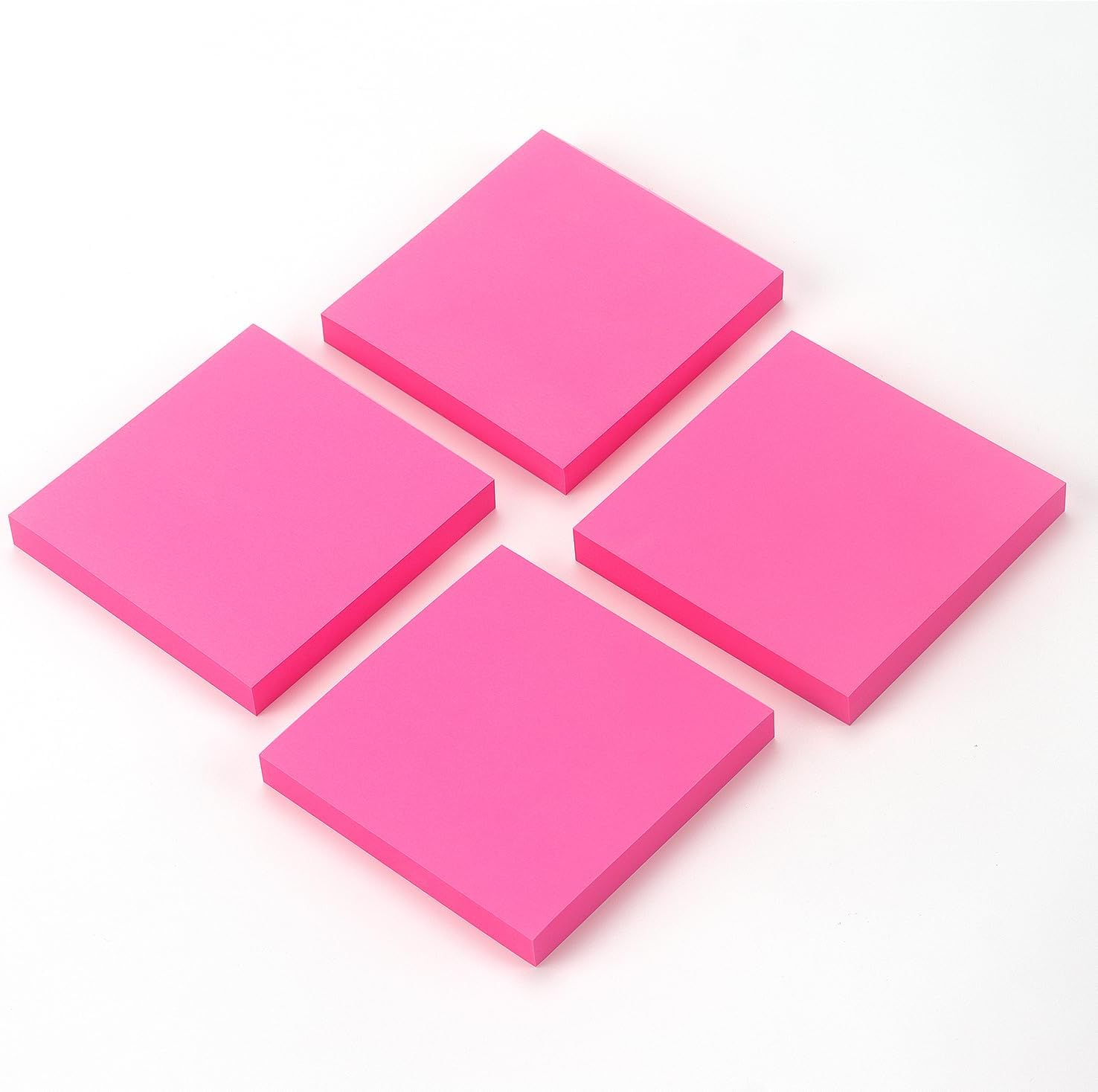 Sticky Notes 3X3 Pop up Self-Stick Notes Pads with Bright Colors, Easy to Post for Office, School, Home, 4 Pads/Pack, 90 Sheets/Pad (Rose Red) - Green image number 6