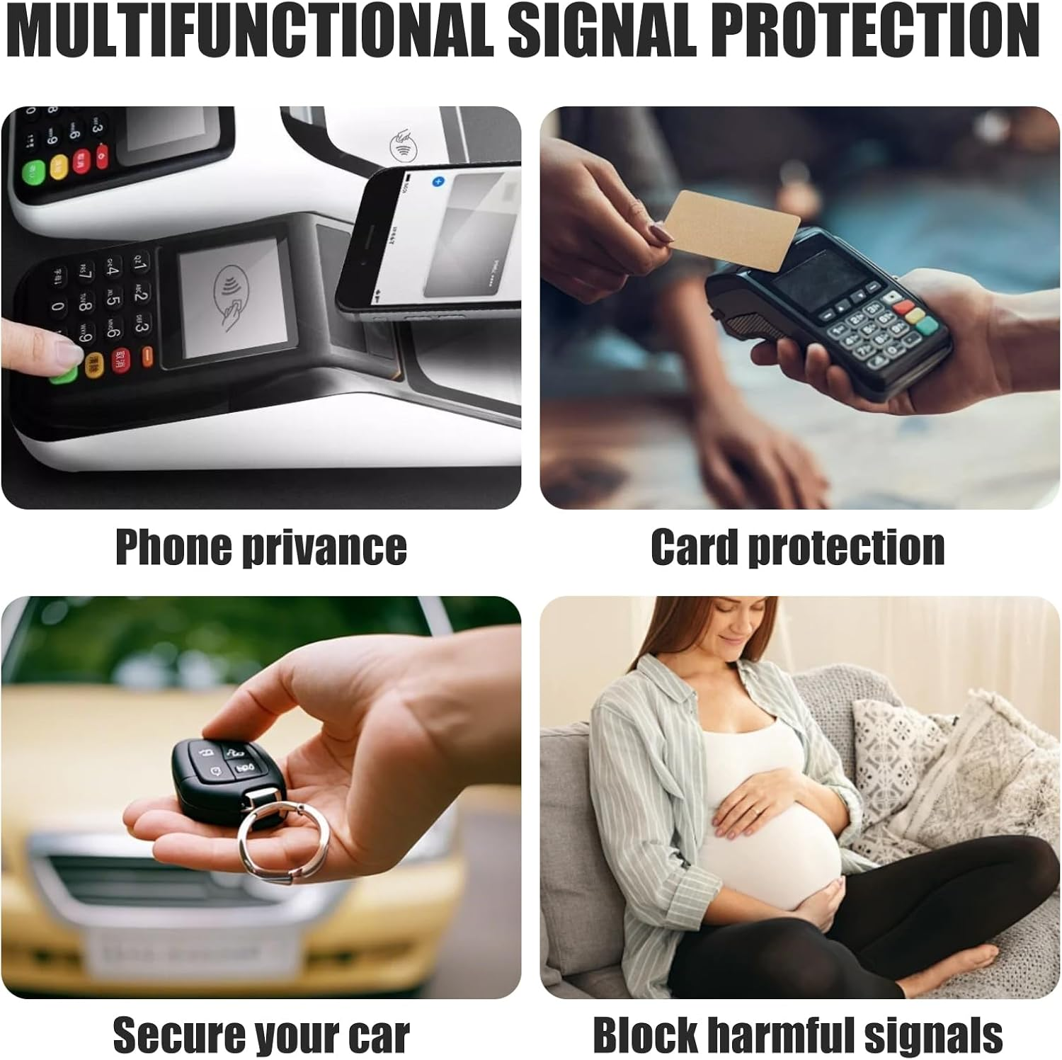 3 Pack Faraday Pouch for Car Keys - RFID Blocker Bag, Anti-Theft Signal Blocking Case, Waterproof Key Fob Protector with Hook & Keyring (Faraday Box Compatible) image number 1