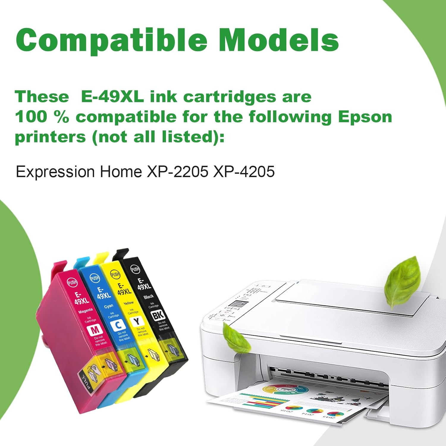 Greenark 49 XL 49XL Ink Cartridge Replacement for Epson Expression Home XP-2205 XP-4205 Printer (Black, Cyan, Magenta, Yellow) image number 6