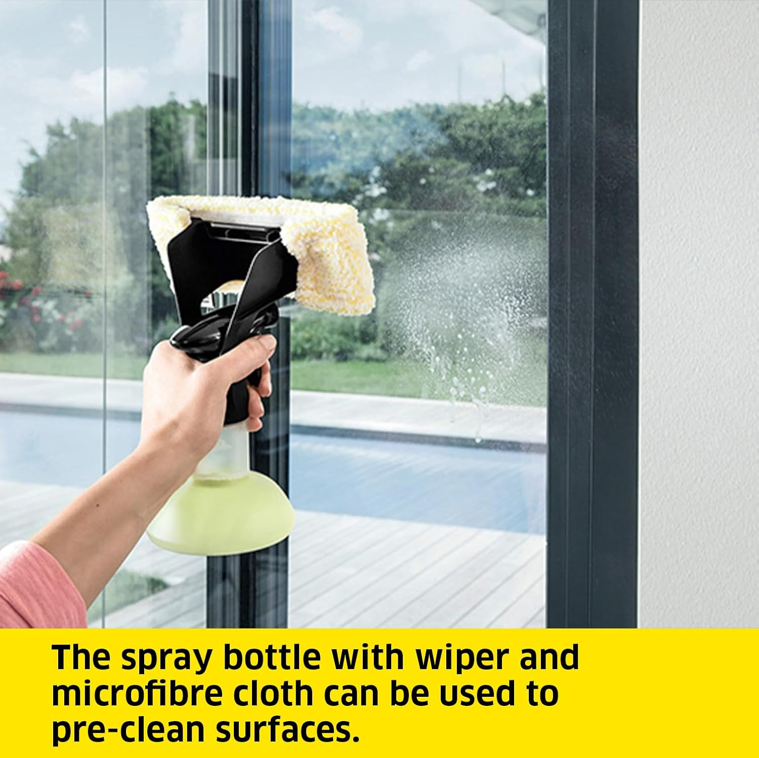 K&auml;rcher Window Vac WV 5 Plus, Battery Running Time: 35 Min, Removable Battery, LED Display for Battery Status, Suction Nozzle: 280 Mm, Spray Bottle with Microfibre Cloth, Window Cleaner Concentrate