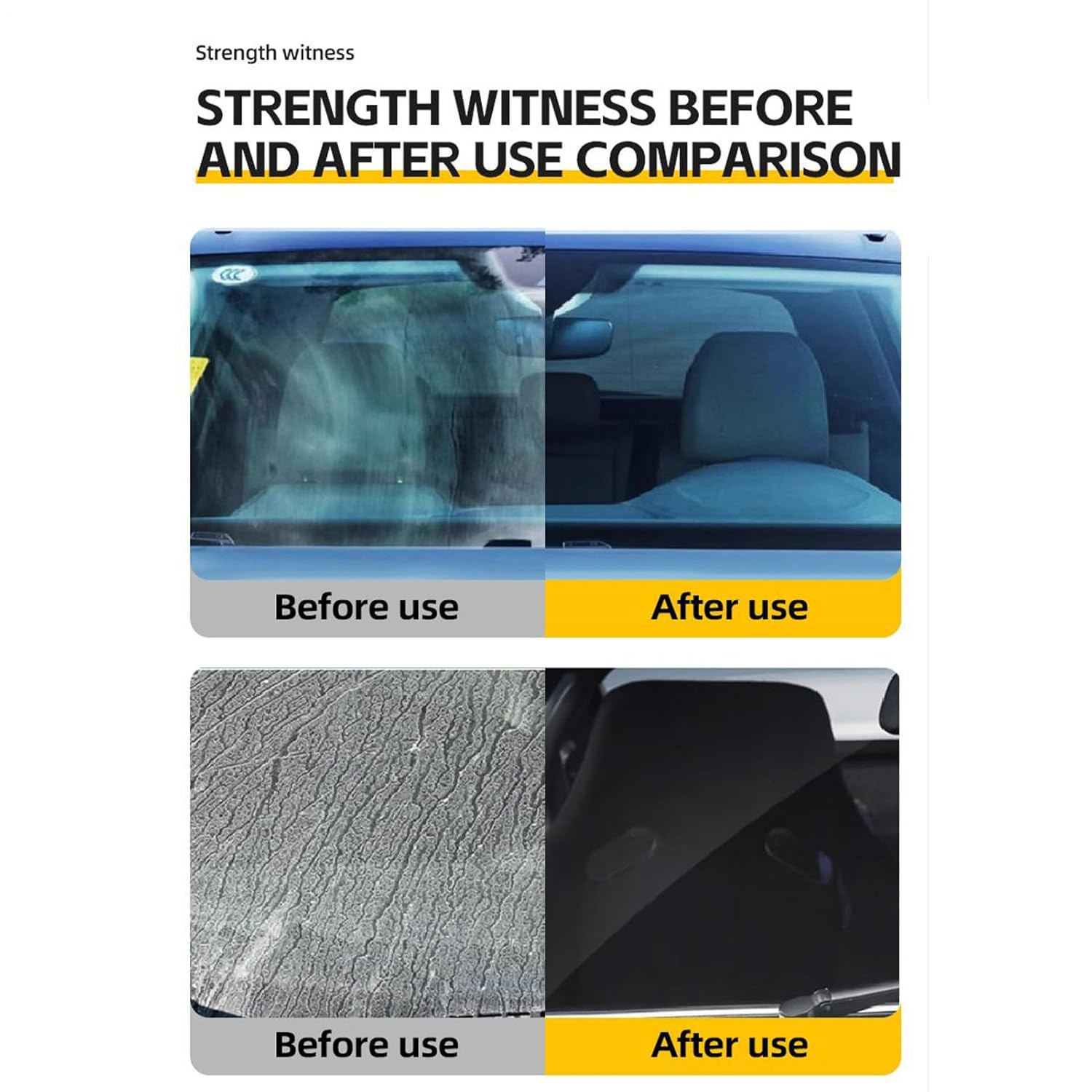 YRTUOP Car Glass Scratch Remover | Glass Polishing Stain Remover with Brush | Gentle Automotive Coating Agent for Vehicle Oil Film Stain Rain Marks Stickers Dirt Bird Droppings image number 3