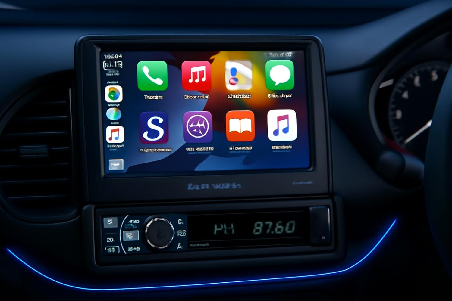 Soundstream VRCA1-78W 7 Inch Flip Out Car Stereo with Wireless Apple Carplay & Android Auto, Single DIN Touchscreen Bluetooth Car Radio, Backup Camera Support, USB/SD, AM/FM, Hands-Free Calling image number 4