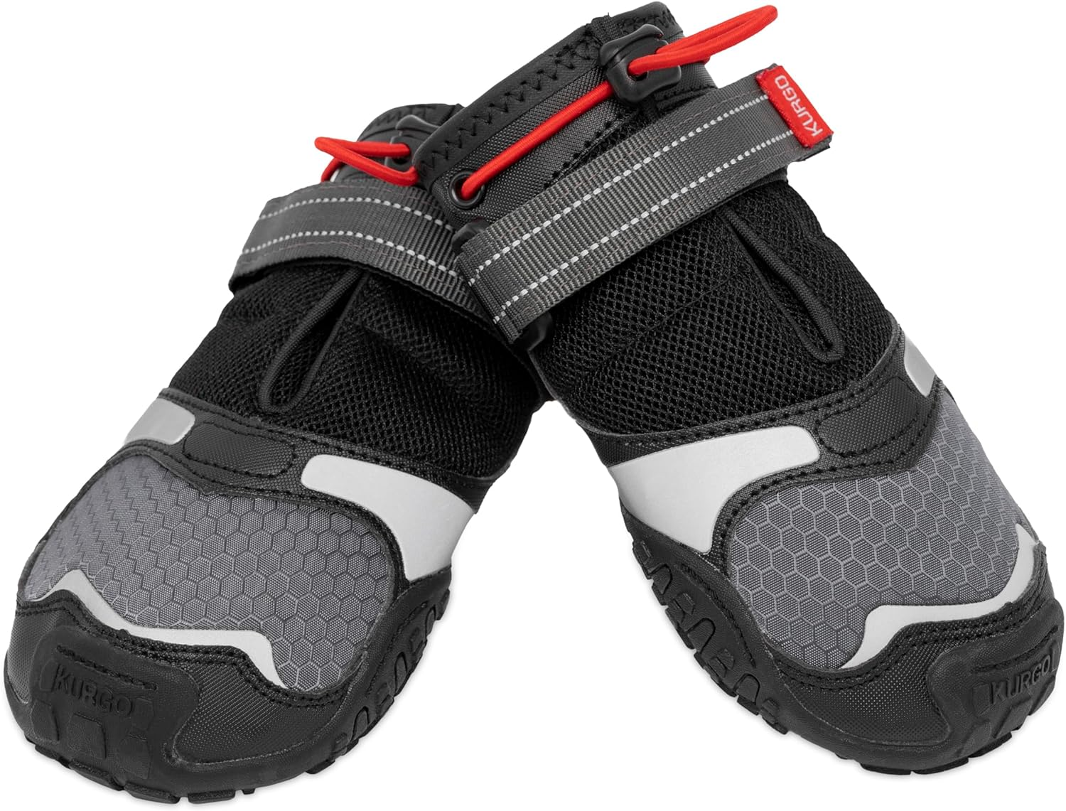 Kurgo Blaze Cross Dog Shoes - All Season Paw Protection - Waterproof, Reflective, Non-Slip - Includes 2 Shoes - Grey - S image number 3