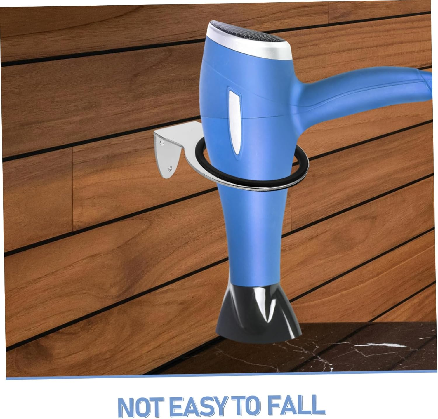 DINHEAROM Wall Mounted Blow Dryer Holder Sleek Bathroom Hair Tool Rack Stable Storage for Hairdryer Easy Installation for Bathroom and Bedroom Organization image number 4