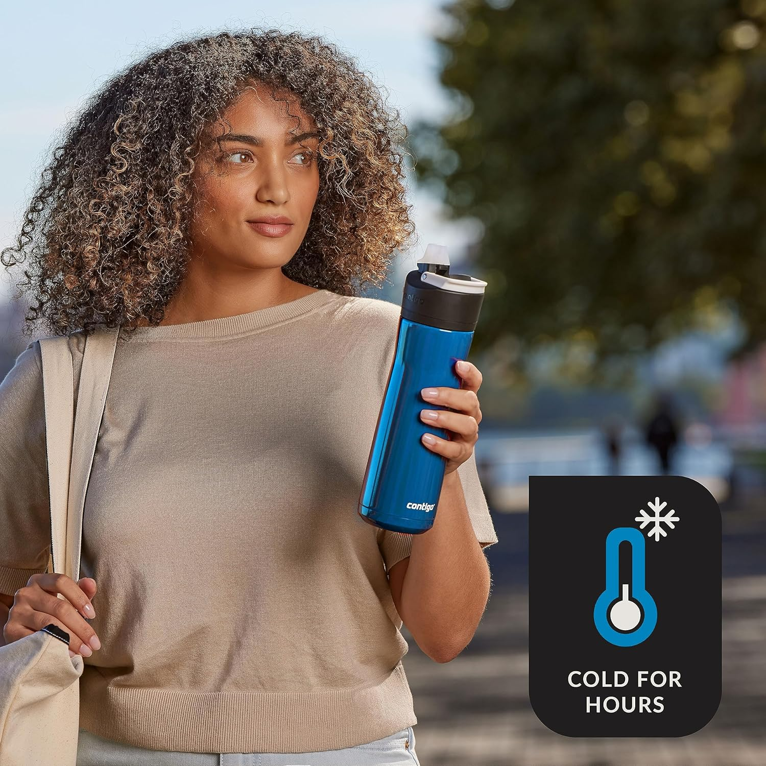 Contigo Ashland Beverage|Water Bottles, 24 Oz, Blue Poppy image number 4