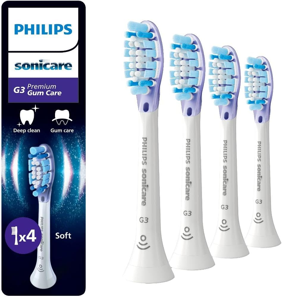 Philips Sonicare G3 Premium Gum Care Original Replacement Brush Head, Black, Pack of 2, HX9052/88