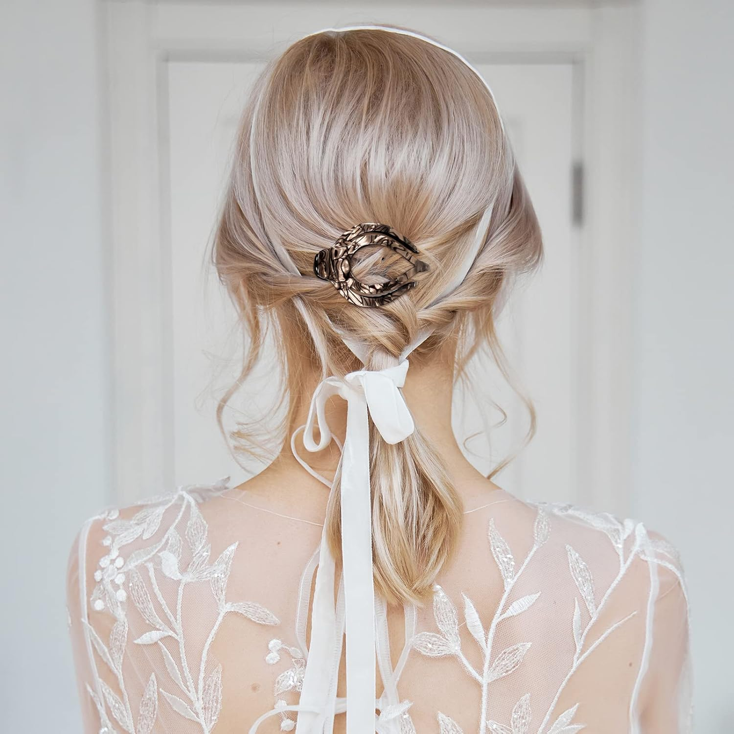 JOELELI 6 Pcs French Concord Flat Hair Clip Claw Alligator Oval Hair Clips No Slip Duckbill Hair Barrettes Heart Style Ponytail Hair Clamps for Women Girls Thick Thin Hair