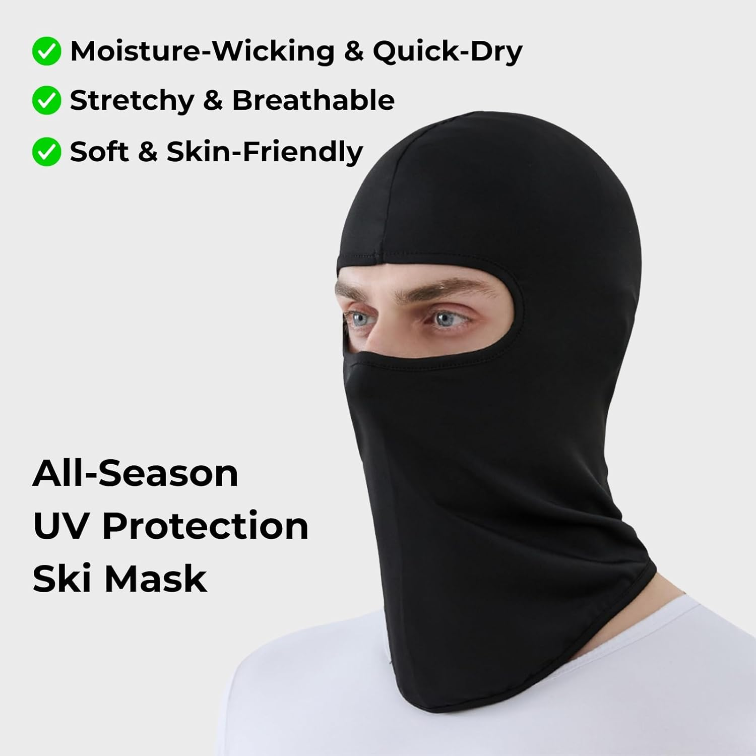 2THESTARS Ski Mask Balaclava with High Elasticity, Shiesty Mask, Quick-Dry Lycra Fabric, Suitable for All Seasons, Unisex image number 1