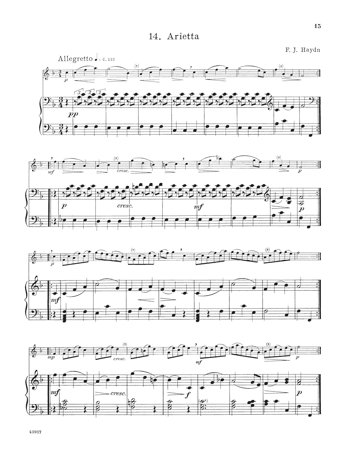 40 Little Pieces in Progressive Order (Louis Moyse Flute Collection): for Flute & Piano image number 5