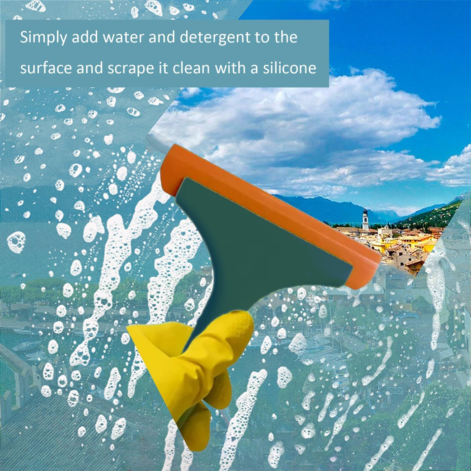 For Cleaning Windows, Mirrors and Windows Etc., Silicone Car Squeegee, Pack of 2, Windscreen Squeegee Car, Silicone Window Squeegee image number 3