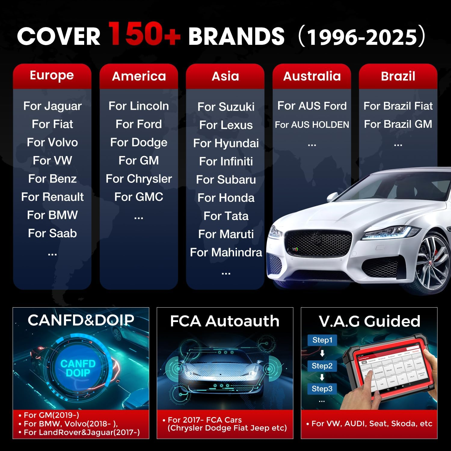 Launch X431 CRP919EBT Bidirectional OBD2 Scanner, 2025 Full System Diagnostic Scan Tool,35+ Services,Ecu Coding,Active Test,Canfd&Doip, FCA Autoauth,V.A.G Guided,Upgraded of CRP919E image number 1