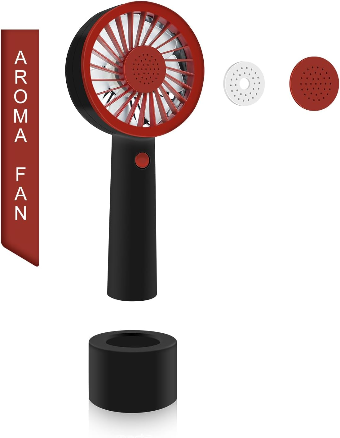 Portable Handheld Fan，Aromatherapy Diffuser Design, Personal Desk Fan with Base, 2000Mah Battery Powered Small Fan with 3 Speed, Rechargeable USB Fan for Outdoor, Travel Essentials image number 1