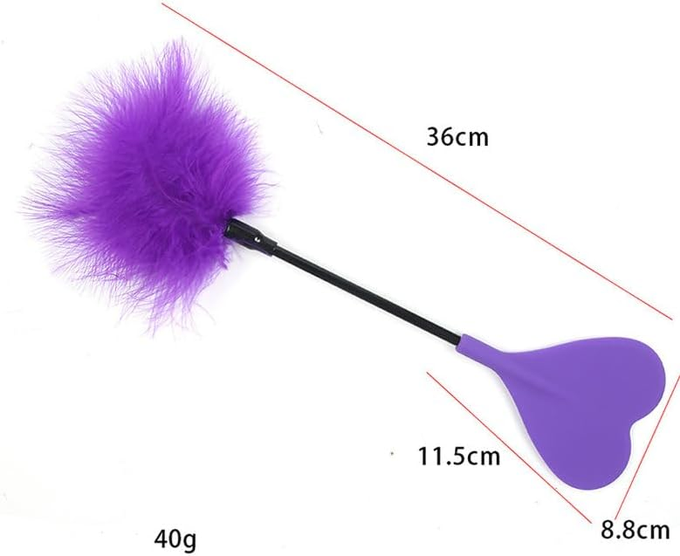 Feather Teasing SM Torture Device Spanking Feather Love Silicone Feather Racket Sex Toys Adult Sex Toys, Feathers for Teasing, Caressing for Men and Women, Silicone Hands, SM Torture Instruments, Couple Spanking, Sex Tools (Black) image number 1