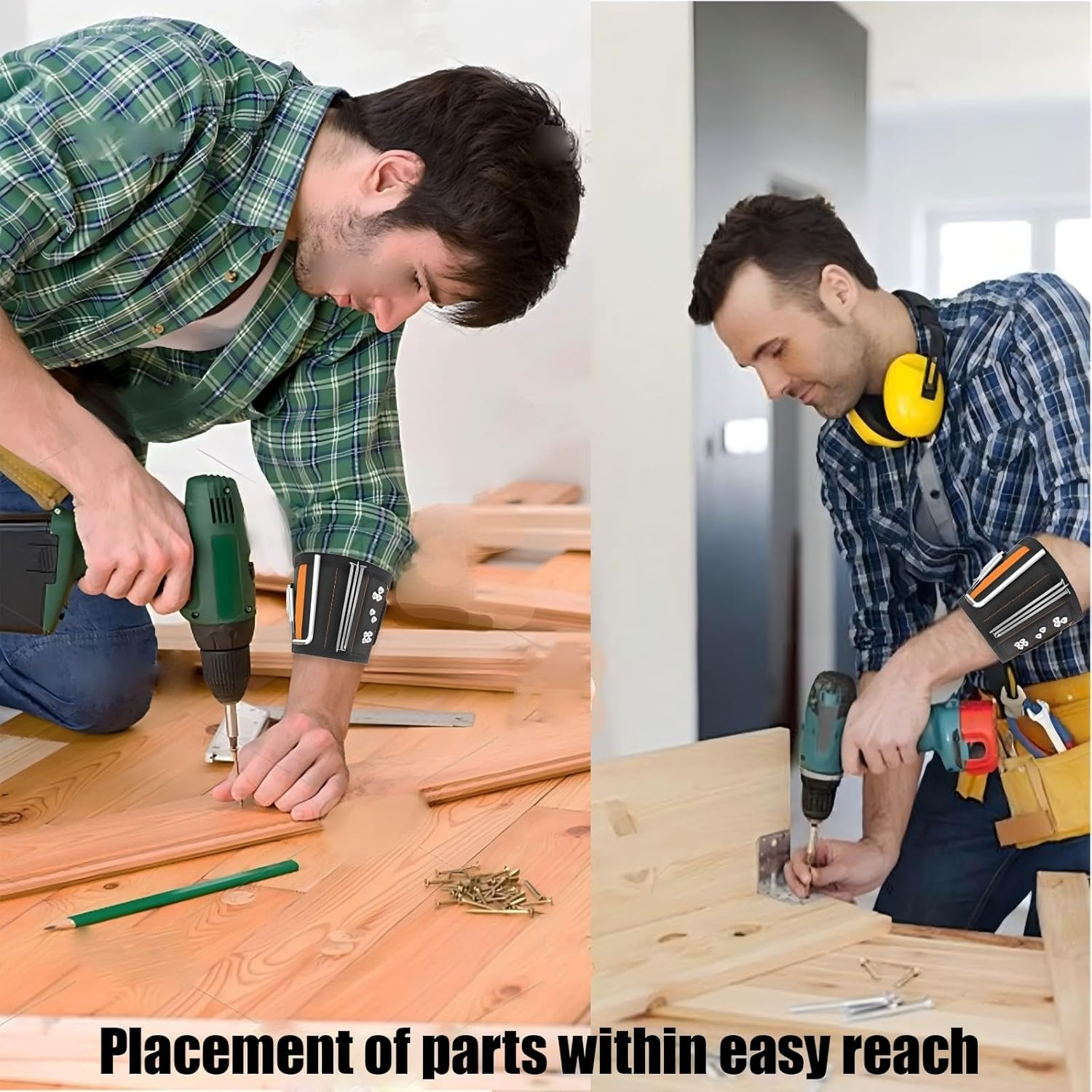 Magnetic Wristband for Holding Screws, Nails and Drill Bits for Men - Made from Premium Ballistic Nylon with Lightweight Powerful Magnets Stocking Stuffers for Dad, Husband, Grandpa, Handyman Gifts image number 3