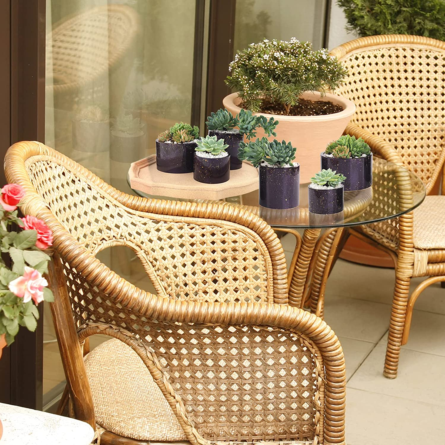 Round Pots Resin Molds,Plant Pots Molds, 3 Sizes Plant Pots Silicone Molds Succulent Plants Concrete Planter Vase Molds for DIY Gardening Pots Craft Home Decorations,3Pcs image number 4