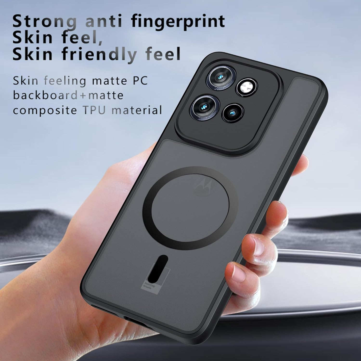 Effcotuo Magnetic Case for Motorola Moto Edge 60 Neo/Edge 50 Neo Case with Screen Protector for Tempered Glass Screen Protector with Magsafe Acrylic Protective Case Full Magnet Matte Mobile Phone Case image number 6