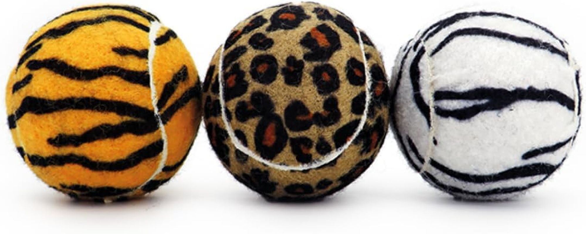 SPORTSPET Tennis Balls for Dogs Jungle, Dog Balls without Squeaker - Set of 3 image number 2